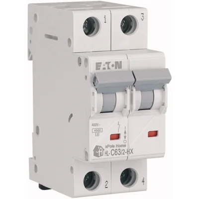 HN-C63/2 Circuit breaker 6kA, In=63A, C characteristic, 2-pole. HN series