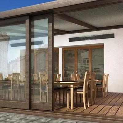 Hochtemperatur-Terrassenheizstrahler TH; 1500 W; mattschwarz