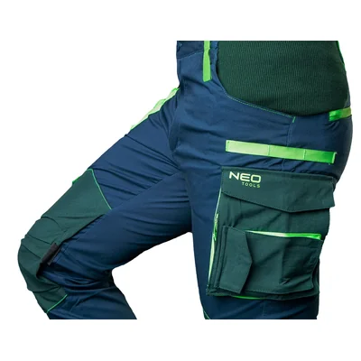 Hochwertige Arbeitshose, 62 % Baumwolle, 35 % Polyester, 3 % Elastan, Größe L