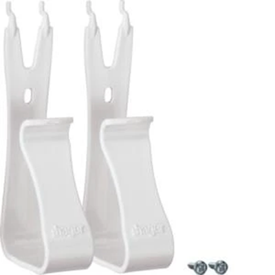 Holder for multimedia devices, plastic, white (set of 2)