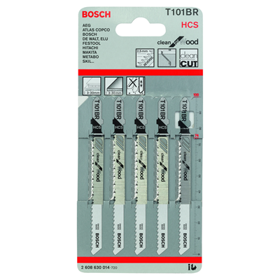 Holzsägeblatt für Stichsägen T 101 BR HCS CLEAN 5-tlg