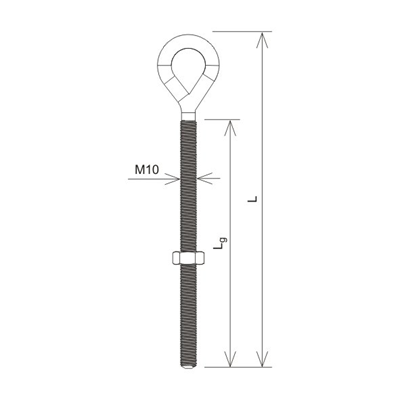 Hot-dip galvanized tensioning eyelet