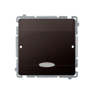 Hotel switch with backlight 10A 2A chocolate matt metallised