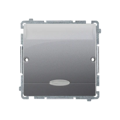 Hotel switch with backlight 10A 2A inox, metallized