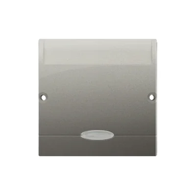 Hotel switch with backlight 10A 2A satin metallised