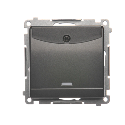 Hotel switch with backlight 10A (module) anthracite (metallic)