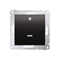 Hotel switch with backlight 10A (module) anthracite (metallic)