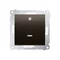 Hotel switch with backlight 10A (module) matt brown metallic