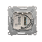 Hotel switch with backlight 10A (module) silver (metallic)