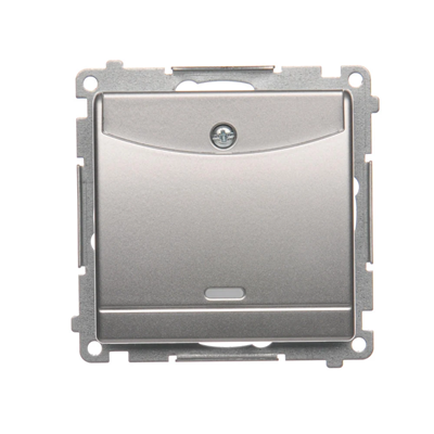 Hotel switch with backlight 10A (module) silver (metallic)