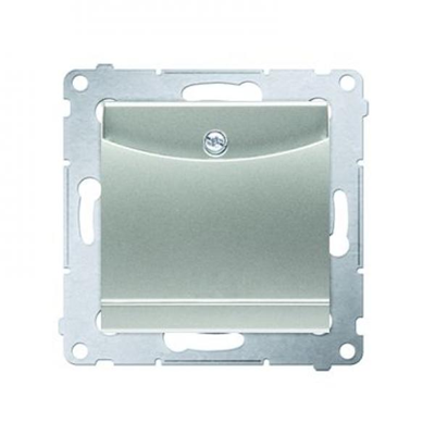 Hotel switch with backlight 10A (module) silver (metallic)