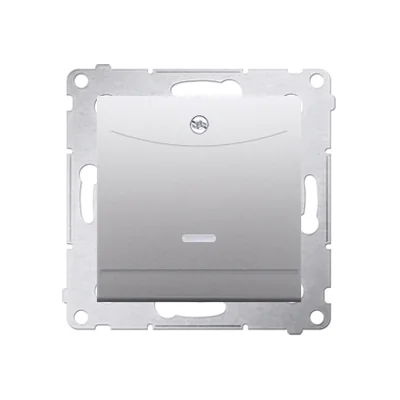 Hotel switch with backlight 10A (module) silver (metallic)