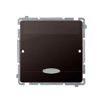 Hotelschalter mit Hintergrundbeleuchtung 10A 2A schokoladematt metallisiert