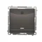 Hotelschalter mit Hintergrundbeleuchtung 10A (Modul) mattbraun metallic