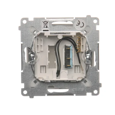 Hotelschalter mit Hintergrundbeleuchtung 10A (Modul) mattbraun metallic