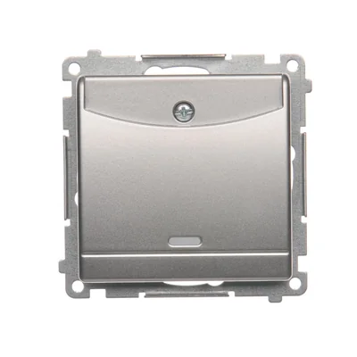 Hotelschalter mit Hintergrundbeleuchtung 10A (Modul) Silber (Metallic)