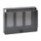 Housing frame S500 with cover 3-module 6x K45 aluminium