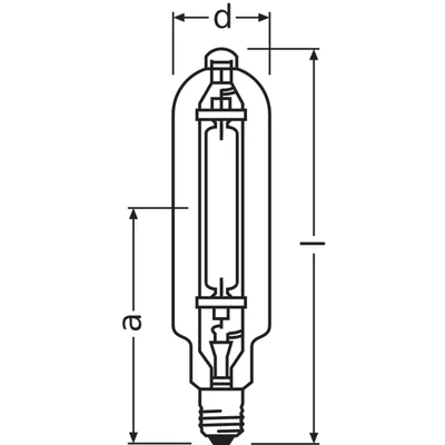 HQI T 2000/D 2000 W E40 discharge lamp