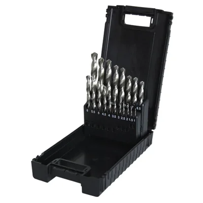 HSS drill bit set in metal case ø 1-10, TIN