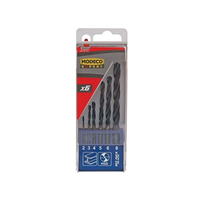 HSS metal drill bit set 6-piece 2-8mm