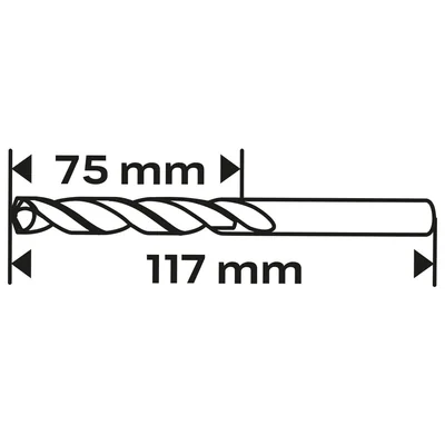 HSS-TiN-Metallbohrer, 8,0 mm
