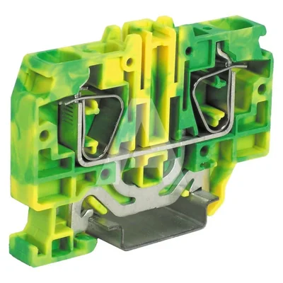 HTE.10 Spring connector 10mm^2, PE yellow-green