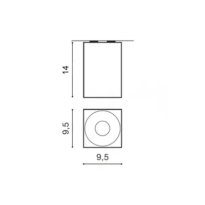 HUGO Lámpara de techo negra