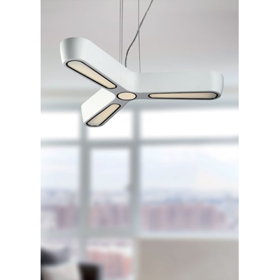 Hvězdicová závěsná lampa bílá