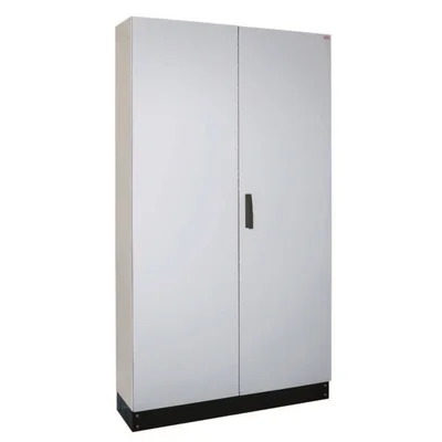 HXS300 4-12 PH1 Empty floor-standing enclosure, IP55, class I RAL7035 (1050x1850x300) with 100 mm plinth