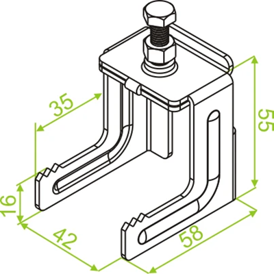 I-beam clamp, KDM