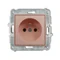 ICON Einzelsteckdosenmechanismus mit Erdung 2P+Z (ohne Strompfadblenden) Lachs