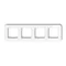 ICON Universal cornice quadrupla arrotondata - effetto vetro (cornice: bianca; base: bianca) bianco