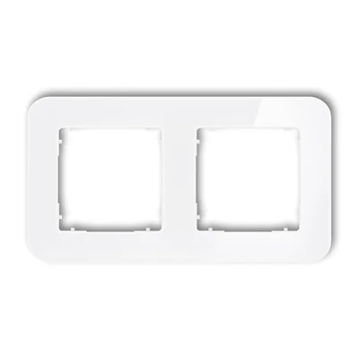 ICON Universal Doppelrundrahmen – Glasoptik (Rahmen: weiß; Unterseite: weiß) weiß