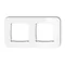 ICON Universal double rounded frame - glass effect (frame: white; bottom: white) white