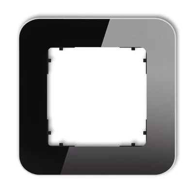 ICON Universal, marco único redondeado - efecto cristal (marco: negro; base: negro) negro