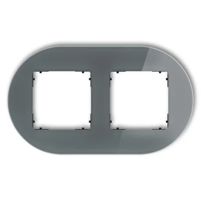 ICON Universal, montura doble redonda con efecto cristal (montura: grafito; base: negro) grafito