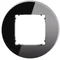 ICON Universal single round frame - glass effect (frame: black; bottom: black) black