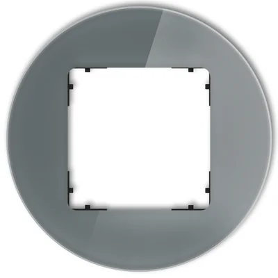 ICON Universal single round frame - glass effect (frame: graphite; bottom: black) graphite
