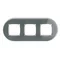 ICON Universal triple round frame - glass effect (frame: graphite; bottom: black) graphite