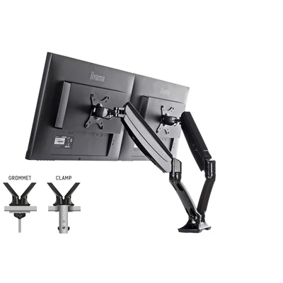 IIYAMA DS3002C-B1 Double Monitor Arm with Gas Spring