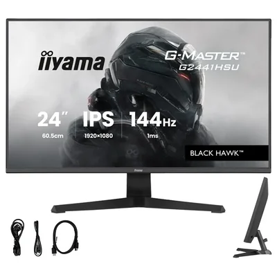 iiyama G-Master G2441HSU-B1 Black Hawk 24" IPS LED 144Hz 1ms /HDMI, DisplayPort/Freesync, sintonizzatore nero