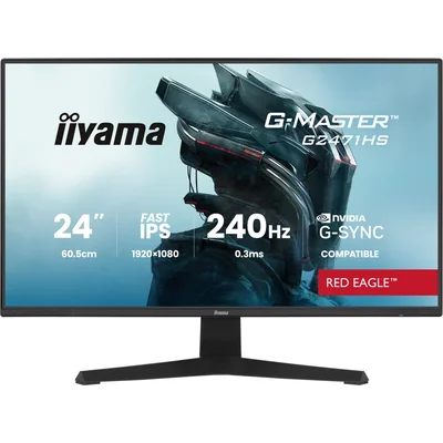 iiyama G-Master G2471HS-B1 Red Eagle 24" IPS LED 240 Hz 0,4 ms /2 HDMI, DisplayPort/Adaptive G‑SYNC, sintonizador negro
