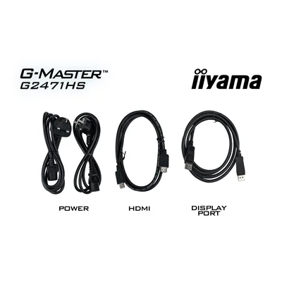 iiyama G-Master G2471HS-B1 Red Eagle 24" IPS LED 240Hz 0,4ms /2xHDMI, DisplayPort/Adaptive G‑SYNC, sintonizzatore nero