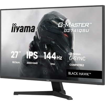 iiyama G-Master G2741QSU-B1 Black Hawk 27" QHD IPS LED 144Hz 1ms /HDMI, DisplayPort/ Freesync, Schwarzer Tuner