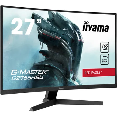 iiyama G-Master G2766HSU-B1 RedEagle Monitor 27" Curved VA LED, 1 ms Reaktionszeit, 165 Hz, HDR, FreeSync Premium, FlickerFree, BlackTuner