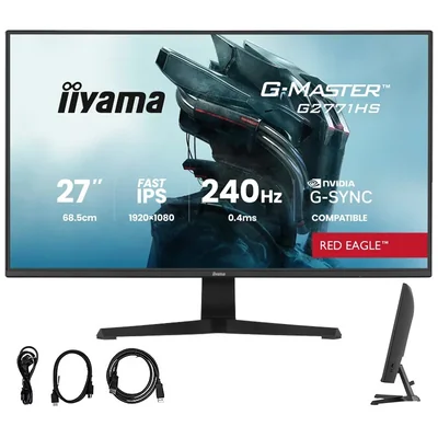 iiyama G-Master G2771HS-B1 Red Eagle 27" IPS LED 240Hz 0,4ms /2xHDMI, DisplayPort/ Adaptive G‑SYNC, Schwarzer Tuner
