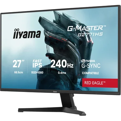 iiyama G-Master G2771HS-B1 Red Eagle 27" IPS LED 240Hz 0,4ms /2xHDMI, DisplayPort/Adaptive G‑SYNC, sintonizzatore nero