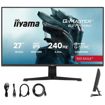 iiyama G-Master G2771HSU-B1 Red Eagle 27" IPS LED 240Hz 0,4ms /2xHDMI, DisplayPort/ Adaptive G‑SYNC, Schwarzer Tuner