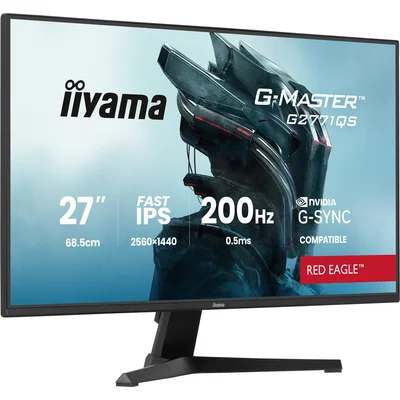 iiyama G-Master G2771QS-B1 Red Eagle 27" QHD IPS LED 200 Hz 0,5 ms /2 HDMI, DisplayPort/Adaptive G‑SYNC, sintonizador negro