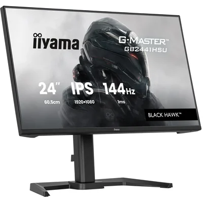 iiyama G-Master GB2441HSU-B1 Black Hawk 24" IPS LED 144 Hz 1 ms / HDMI, DisplayPort / Freesync, Black Tuner, HAS